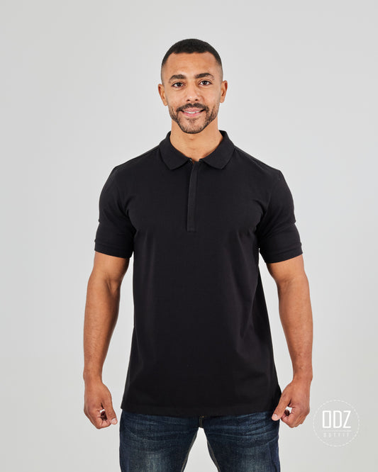 Core Zipper Polo T-shirt