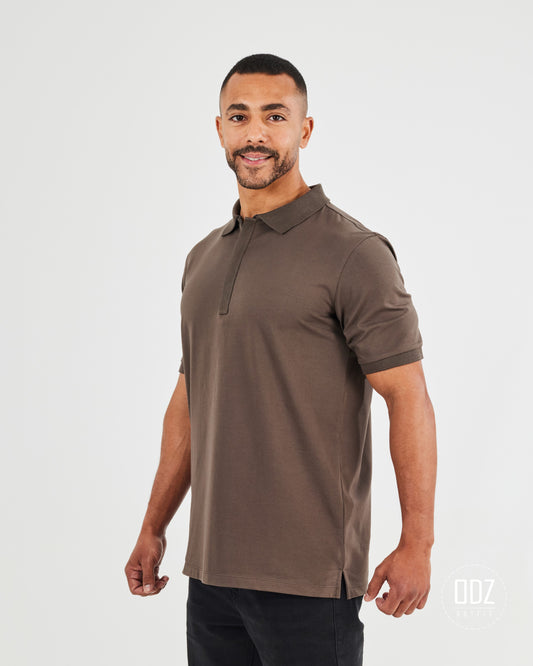 Core Zipper Polo T-shirt