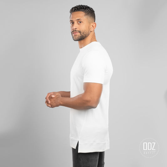 White Shift Split T-shirt