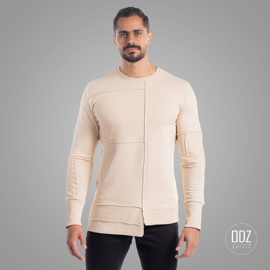 Ecru Cut&Sew Sweater