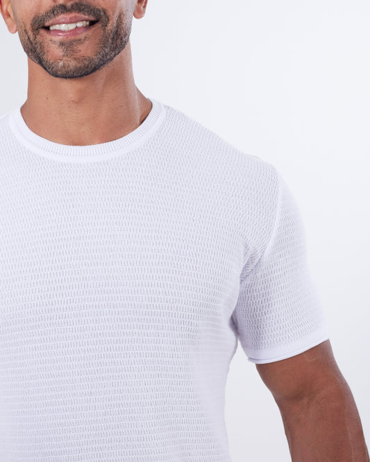 Flat Knitting Curved T-shirt