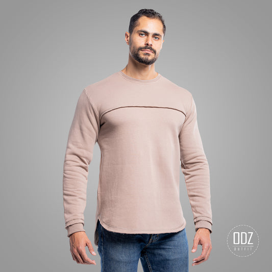 Latte Raw Edges Sweater