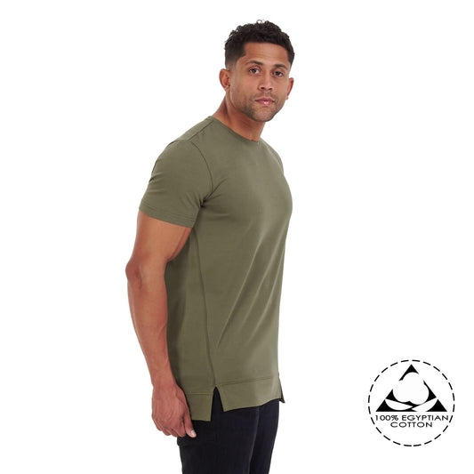 Olive Shift Split T-shirt