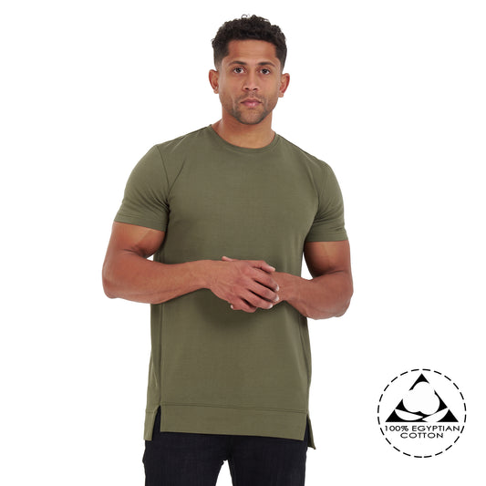 Olive Shift Split T-shirt