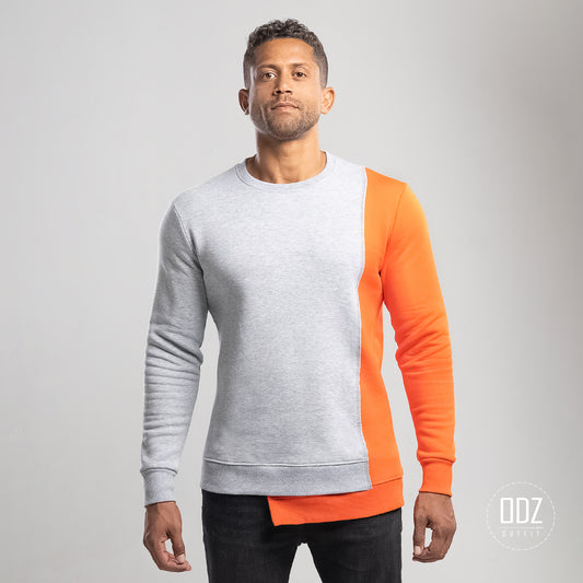 Grey X Orange Sweater