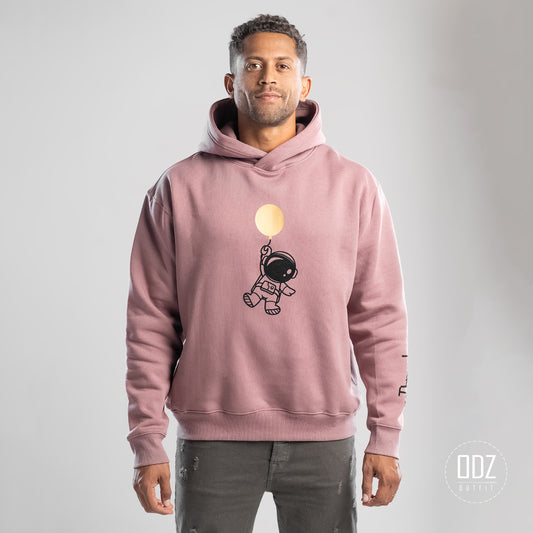 Faded Purple Oversize Astronaut Balloon Hoodie