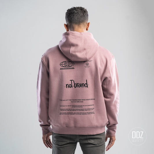 Faded Purple Oversize Film Credits Hoodie