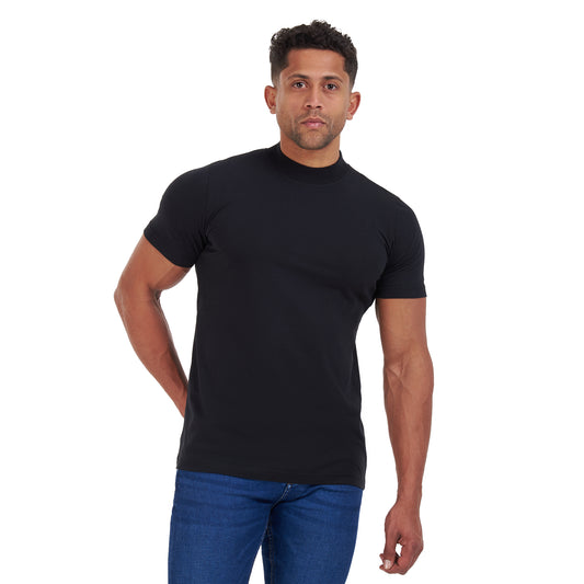 Black High Neck T-shirt