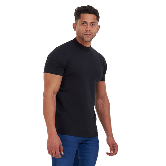 Black High Neck T-shirt