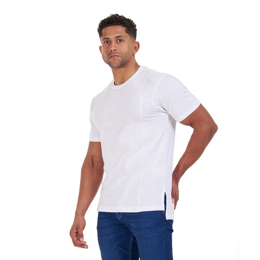 White Split Strings T-shirt