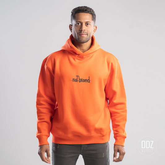 Orange Oversize Film Credits Hoodie